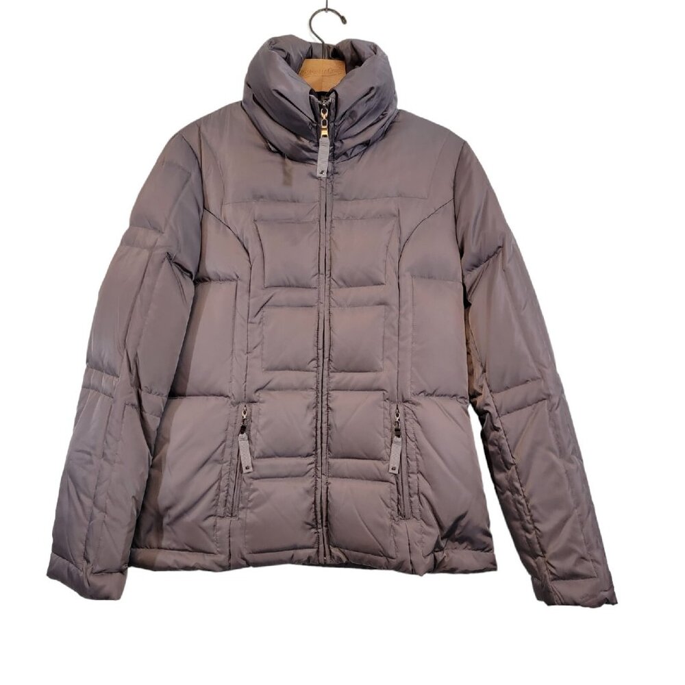 1 Madison Luxe Puffer Jacket Outerwear Gray Down Insulated Coat Sz Small No Hood